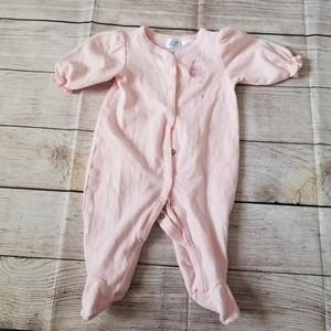 SMALL WONDERS pink button down footies